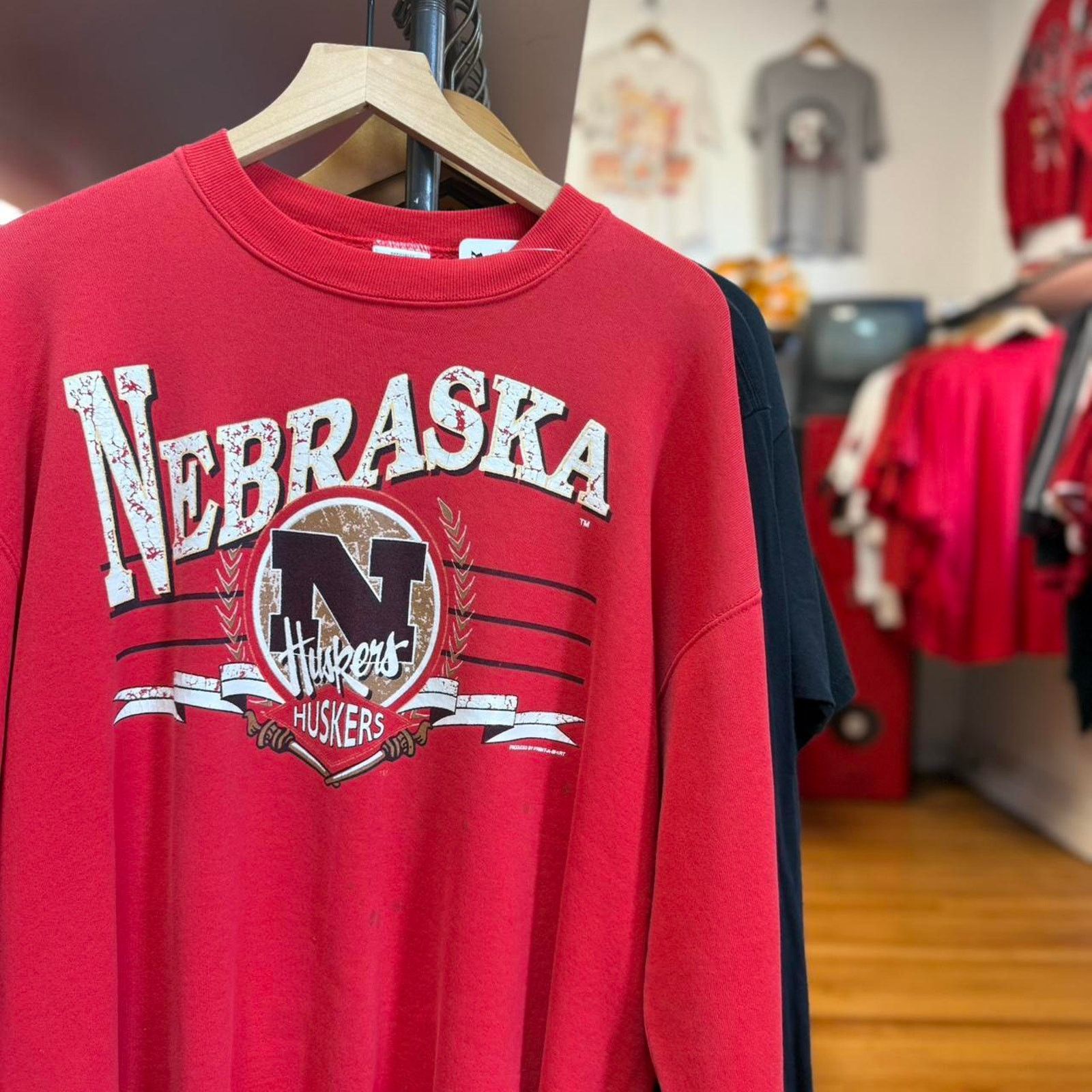 Vintage Vintage 90s Nebraska Huskers Crewneck Size US L / EU 52-54 / 3 - 1 Thumbnail