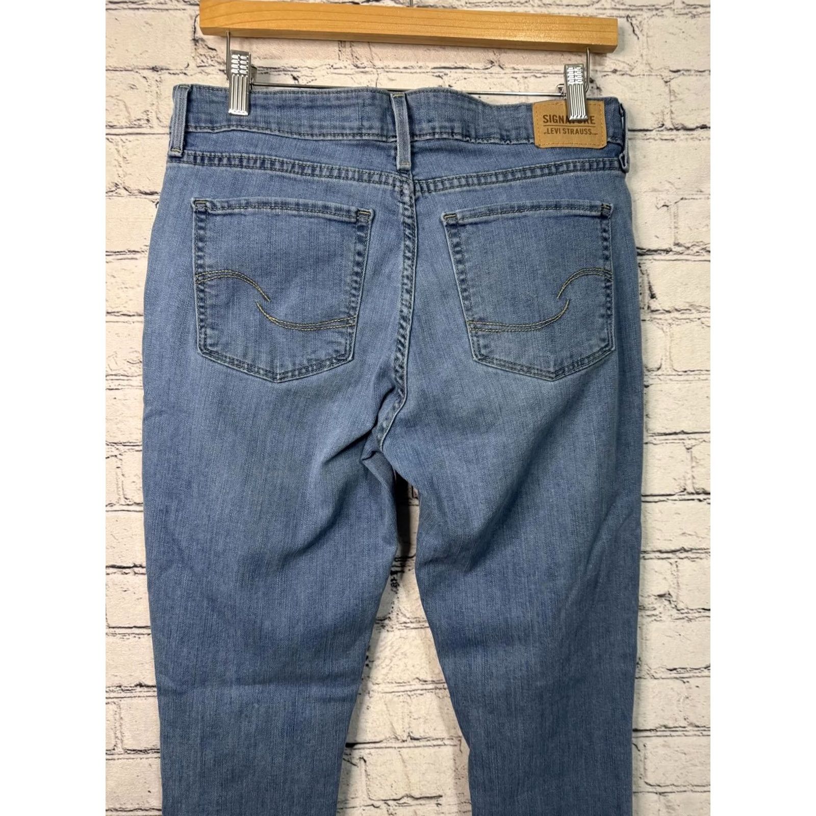 Levi's Levi's Signature Jeans Skinny Blue 30x32 Womens Regular Cotton Denim Button Waist 30 in. Mid-Rise 30 32 Size 30" / US 8 / IT 44 - 7 Thumbnail