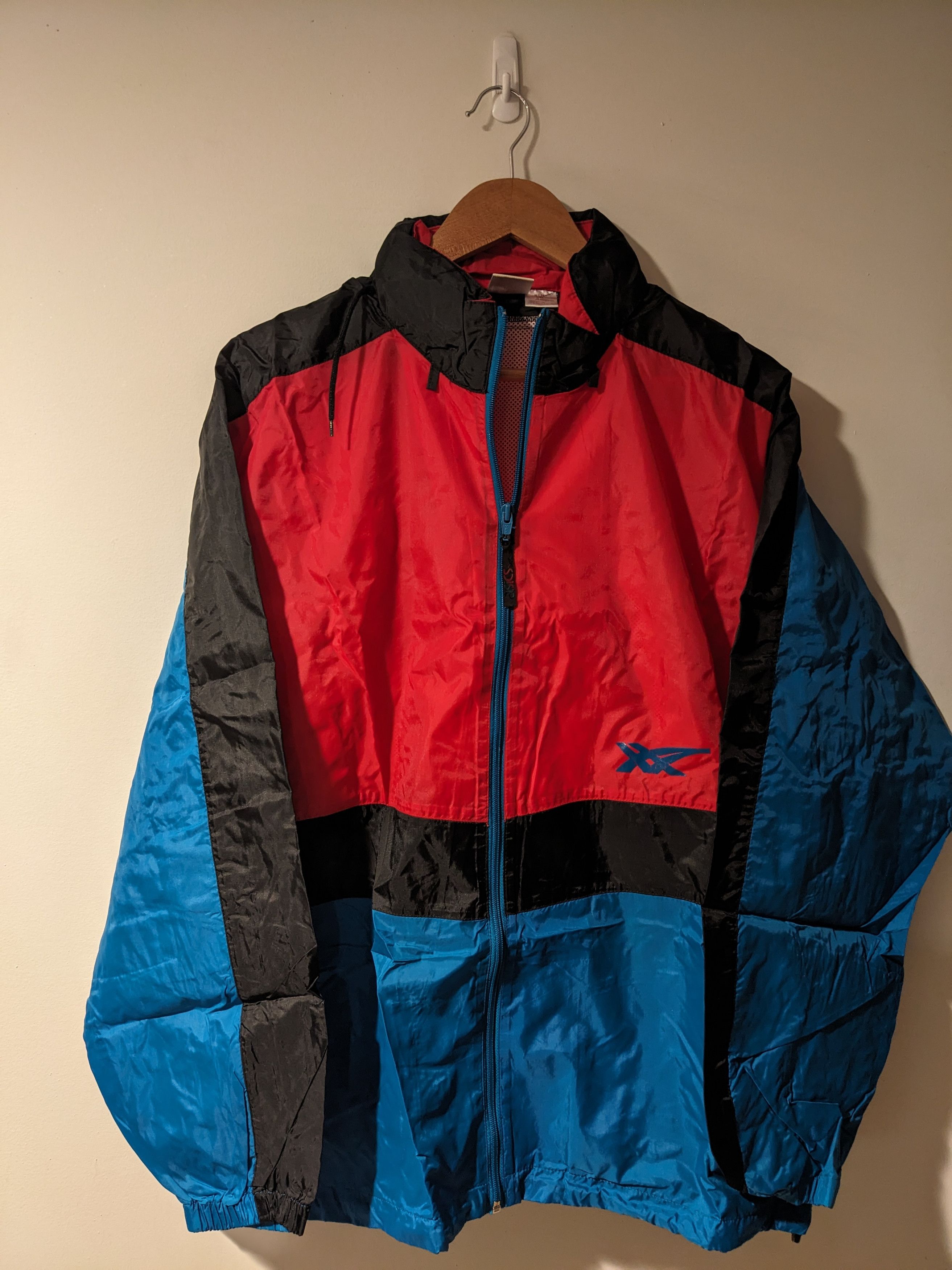 Asics × Vintage Vintage 90s Asics Three Tone Light Weight Windbreaker Jacket Size US XL / EU 56 / 4 - 3 Thumbnail