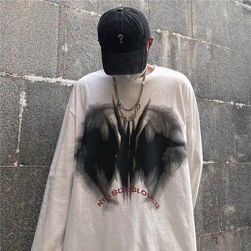 Other Harajuku Oversize Men Long Sleeve T-Shirt Size US XXL / EU 58 / 5 - 4 Thumbnail