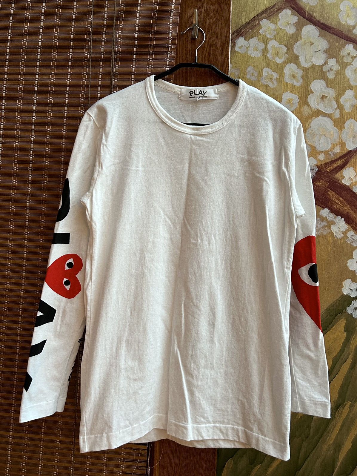 Comme Des Garcons CDG PLAY - Big Heart Long Sleeve buy (White)