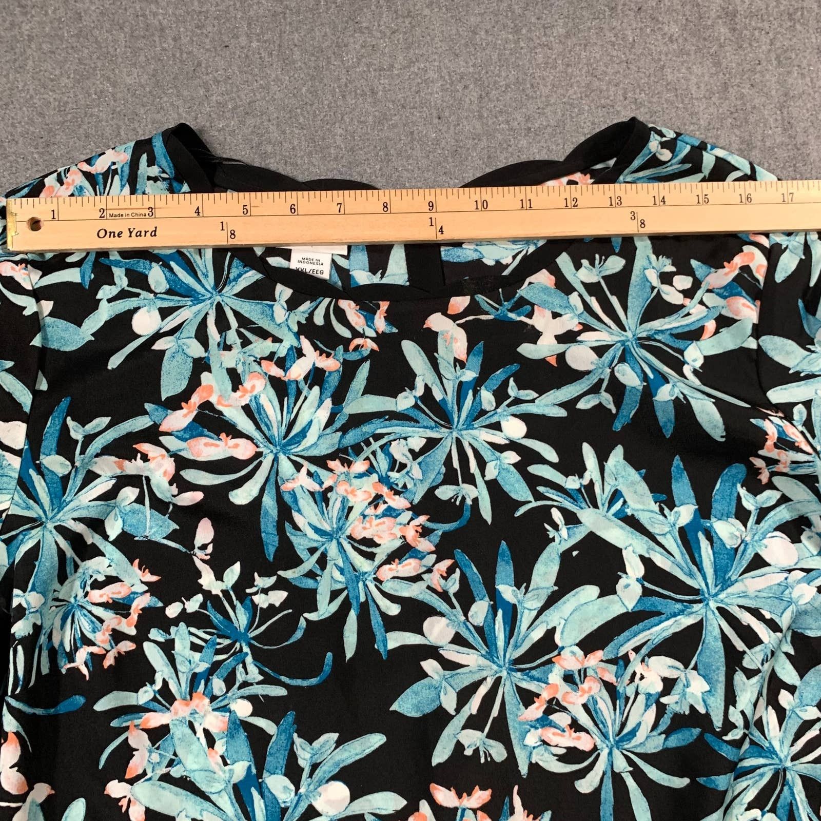Other Jaclyn Smith Floral Shirt Women Size XXL Size XXL / US 16-18 / IT 52-54 - 6 Thumbnail