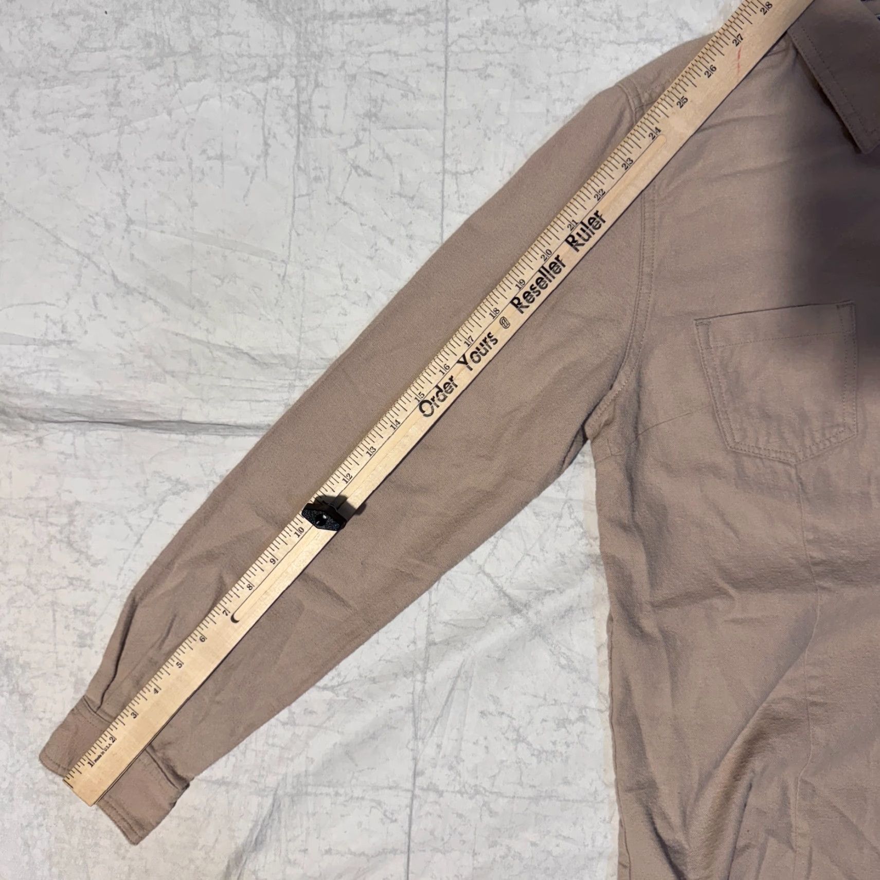 Vintage CQR Beige Tan Flannel - M Womens Long Sleeve Button Up Shirt Size M / US 6-8 / IT 42-44 - 6 Thumbnail