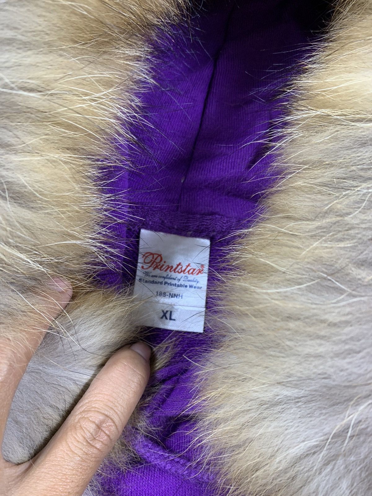 If Six Was Nine × Japanese Brand × Le Grande Bleu (L.G.B.) Japanese Purple baby tapi up Fur Hoodie lgb style Size US XL / EU 56 / 4 - 4 Thumbnail