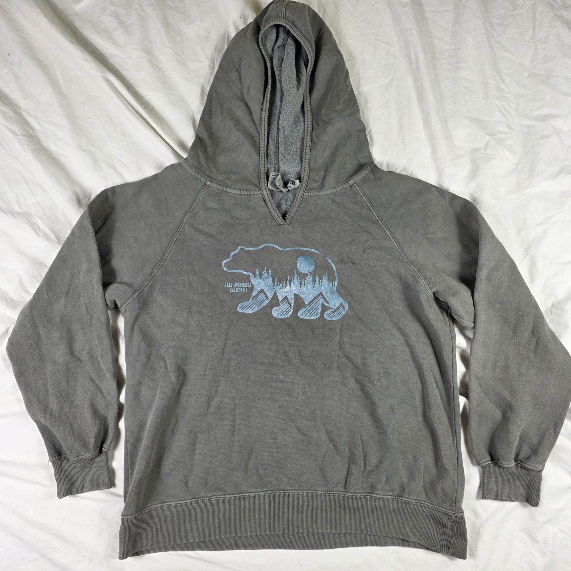 Other Coastal Color Relax Mens XL Gray Hoodie Bear Graphic Lake Ar Size US L / EU 52-54 / 3 - 1 Thumbnail