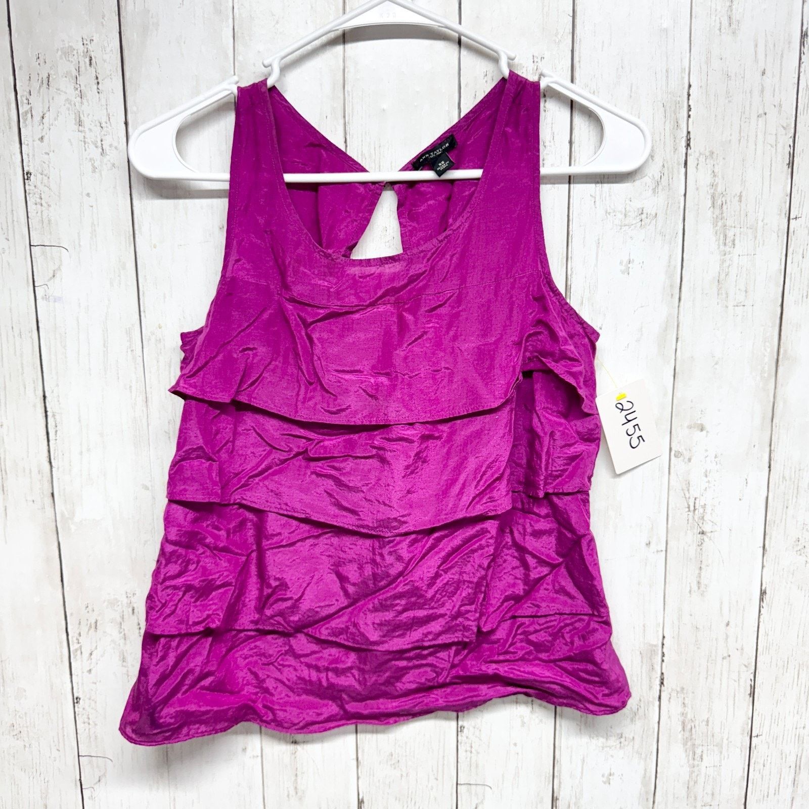 Ann Taylor Ann Taylor Shirt XS Ruffle Tiered Sleeveless Blouse Tank Top Size XS / US 0-2 / IT 36-38 - 1 Thumbnail
