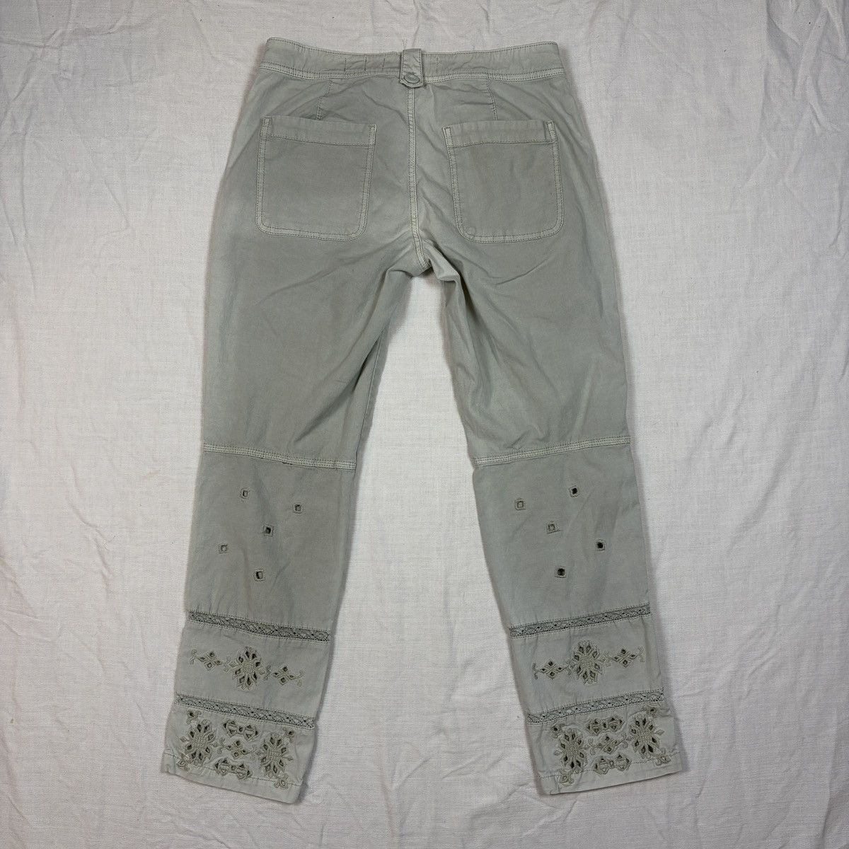 Anthropologie Anthropologie the wanderer floral sage green pants Size 27" / US 4 / IT 40 - 4 Thumbnail