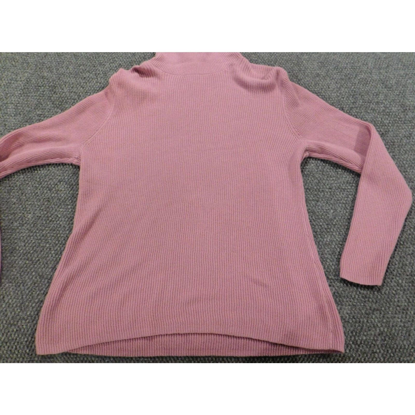 Croft & Barrow Croft & Barrow Womens Sweater Large Purple Stretch Pullover Turtleneck Size L / US 10 / IT 46 - 2 Thumbnail