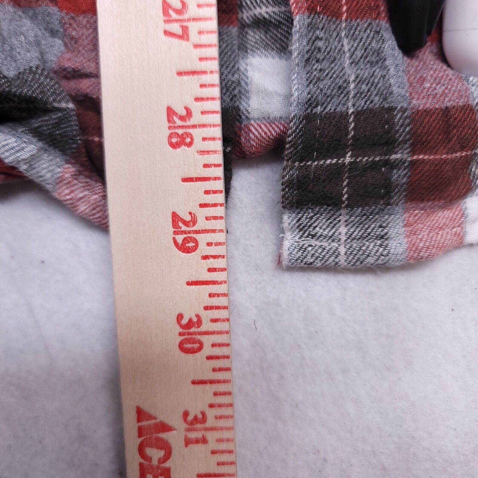 Croft & Barrow Croft & Barrow Gingham Flannel Shirt Mens Size S Gray Orange Size US S / EU 44-46 / 1 - 7 Thumbnail