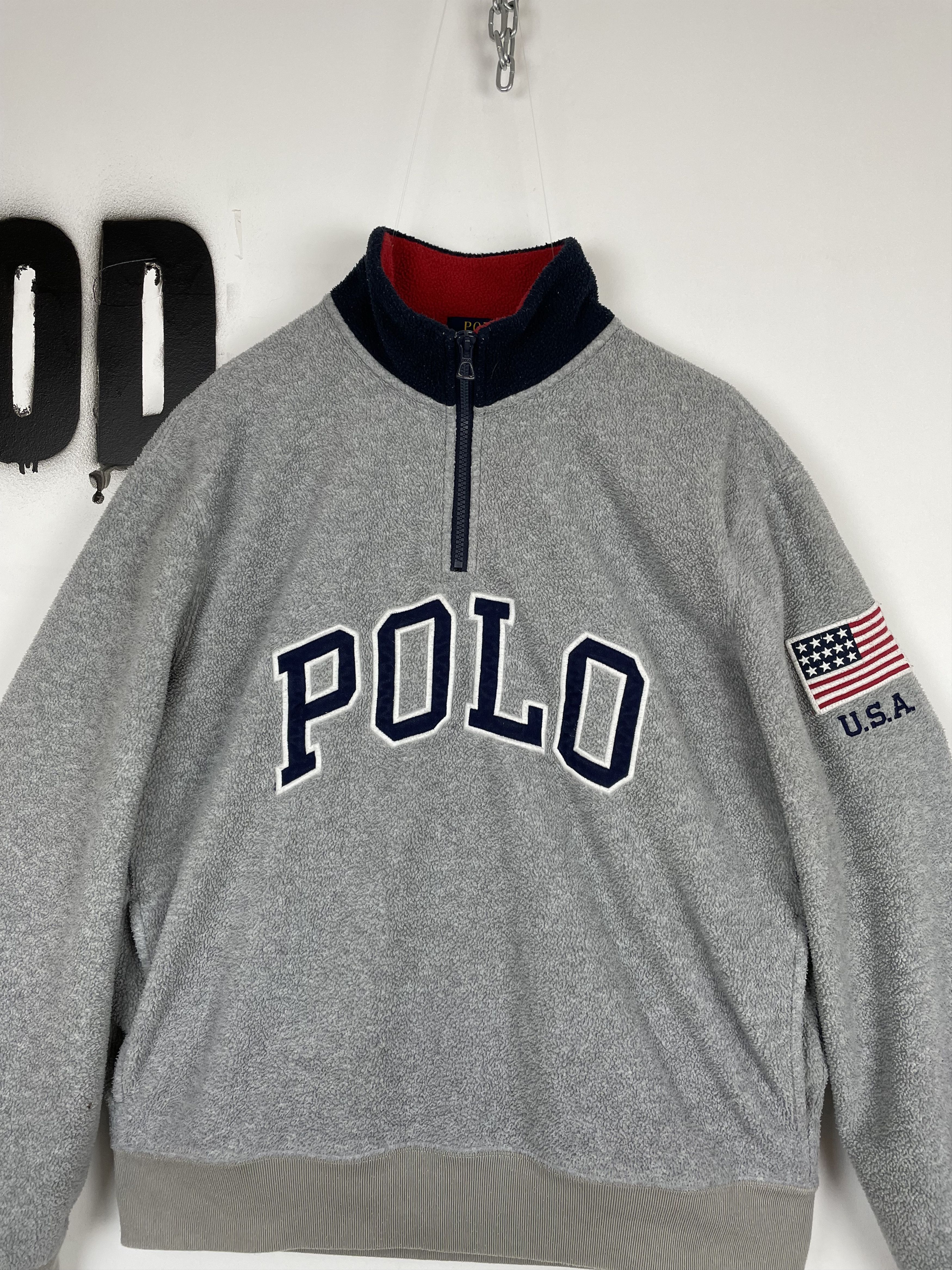 Polo Ralph Laurent 1/4 Zip Fleece USA Sz M