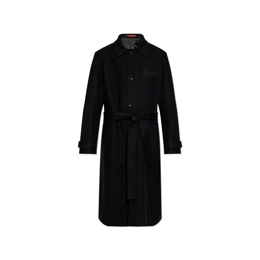 Gucci GUCCI Black Wool Coat New & Authentic (Men's size:L;) Size US L / EU 52-54 / 3 - 1 Preview