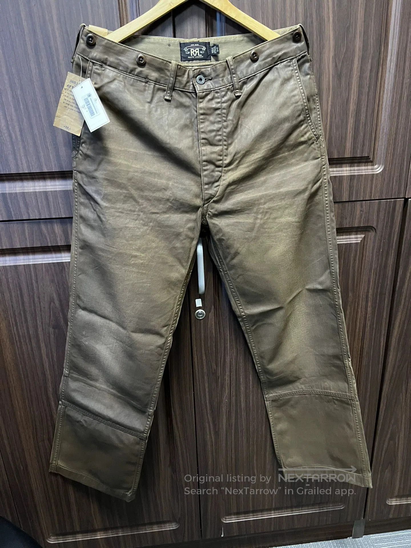 RRL Ralph Lauren RRL Oil Wax Military Long Pants Denim Jeans. Size US 32 / EU 48 - 4 Thumbnail