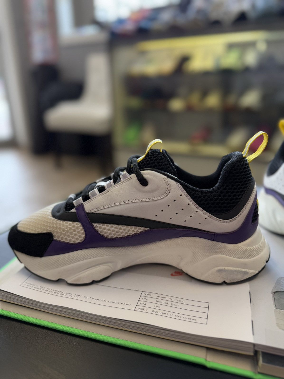 Dior Dior B22 White Purple Size 42EU/9US Discontinued Size US 9 / EU 42 - 5 Thumbnail