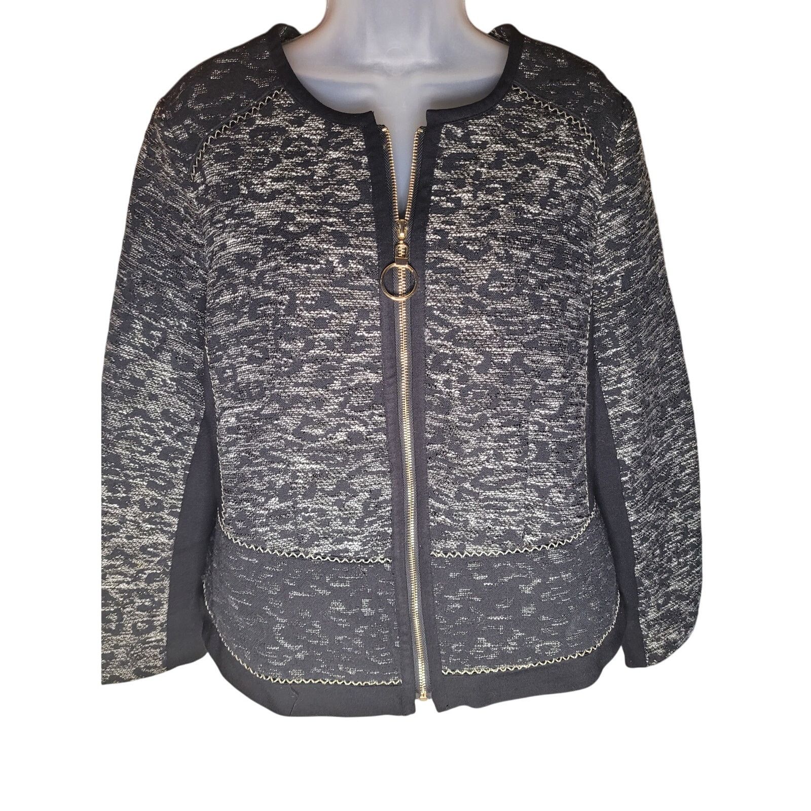 Chicos Chicos Jacket Black/Gold Gold Hardware Lined Sz 2 Size XS / US 0-2 / IT 36-38 - 1 Thumbnail