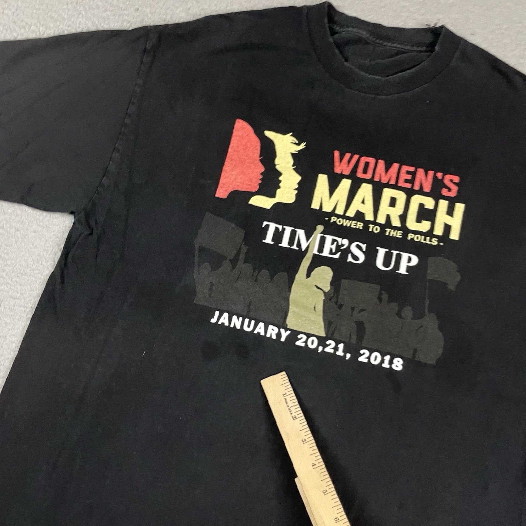 Vintage Womens T Shirt Adult XL 2018 Feminists Advocacy Protest Rights Times Up Shirt Size XL / US 12-14 / IT 48-50 - 5 Thumbnail