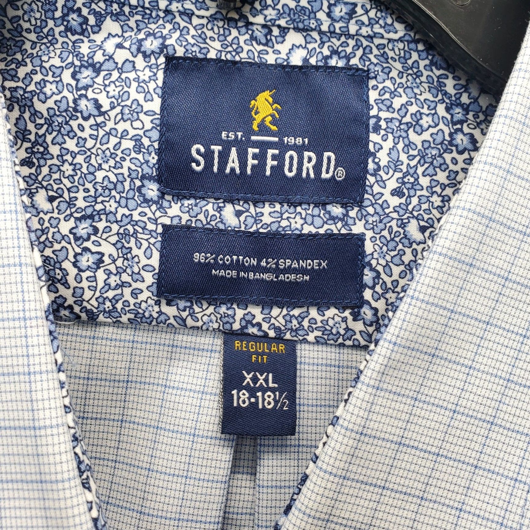 stafford mens dress shirts Home 43% Polyester Stafford Mens Dress Shirt Light