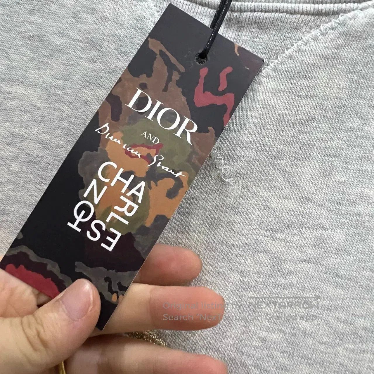 Dior gray logo embroidered sweatshirt by Dior. Size US M / EU 48-50 / 2 - 6 Thumbnail