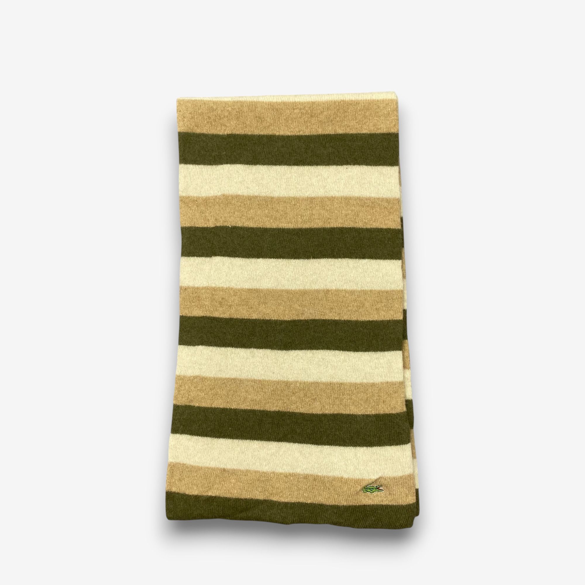 Lacoste Vintage Lacoste Scarf Muffler Wool Winter Knit Scarves Size ONE SIZE - 3 Thumbnail