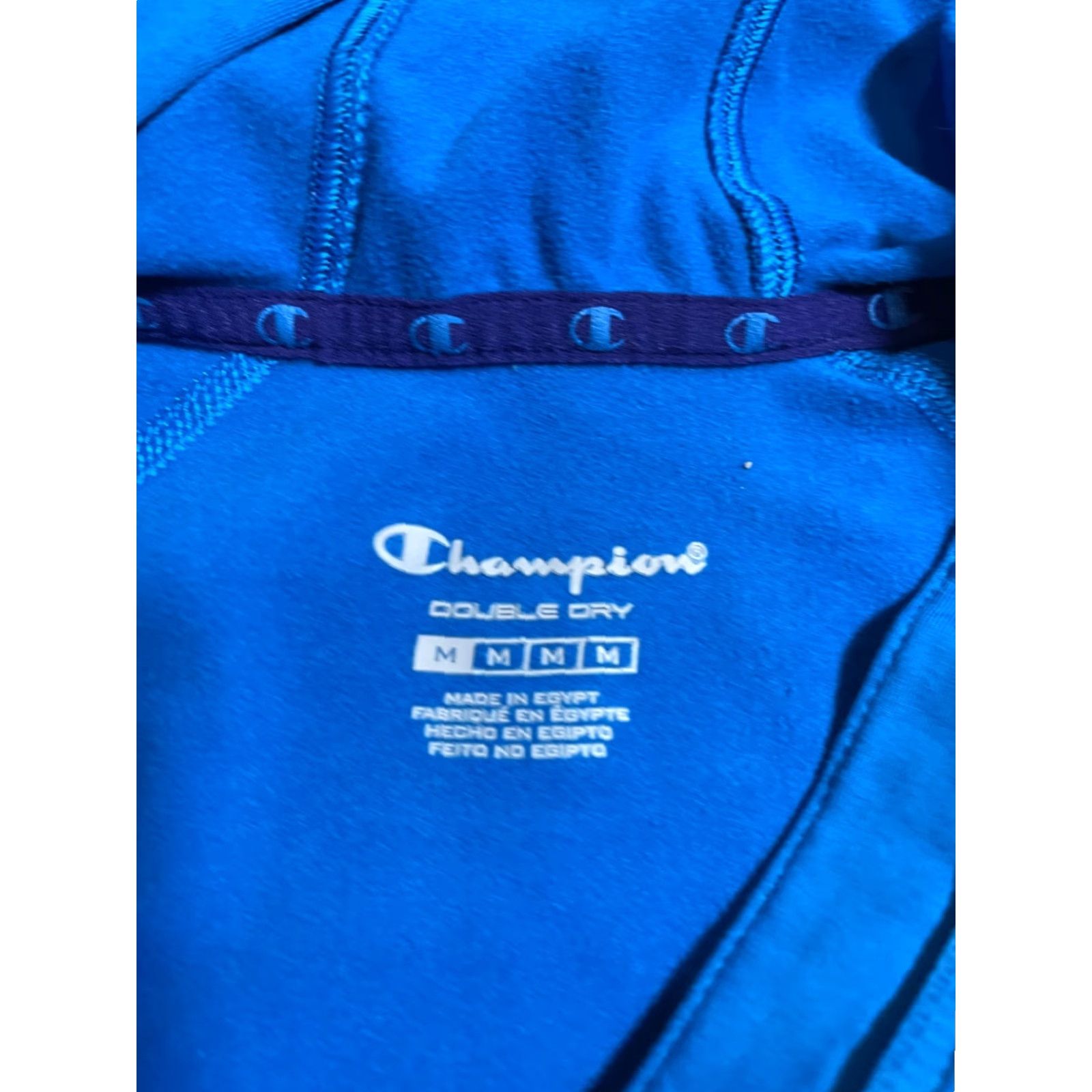 Champion Champion Hoodie Women M Blue Pullover Hooded Sweat Shirt Sweater Crew Neck Long Sleeve Regular Fit Sweatshirt V2 Size M / US 6-8 / IT 42-44 - 4 Thumbnail