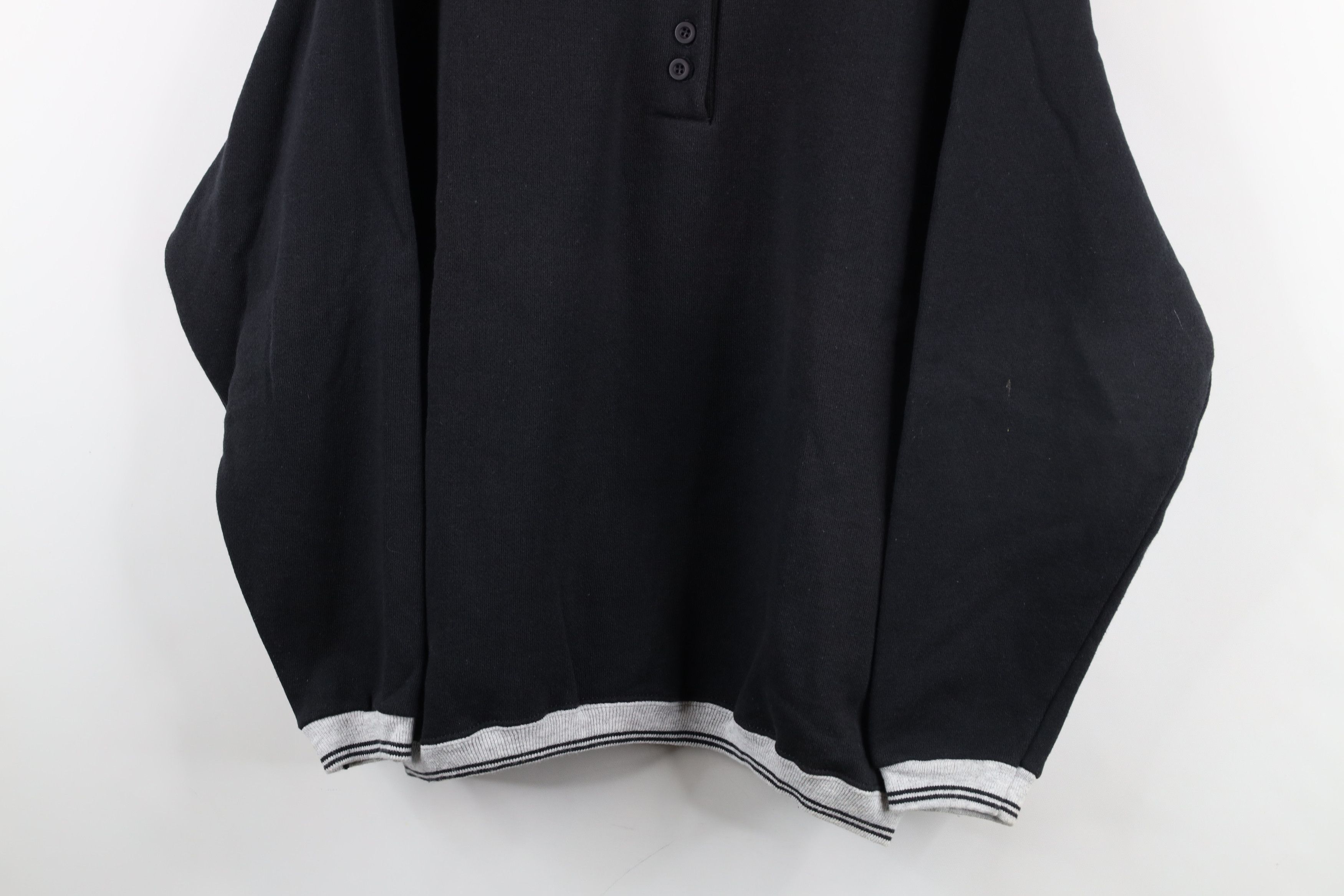 Vintage Vintage 80s 90s Streetwear Striped Henley Sweatshirt USA Size M / US 6-8 / IT 42-44 - 3 Thumbnail
