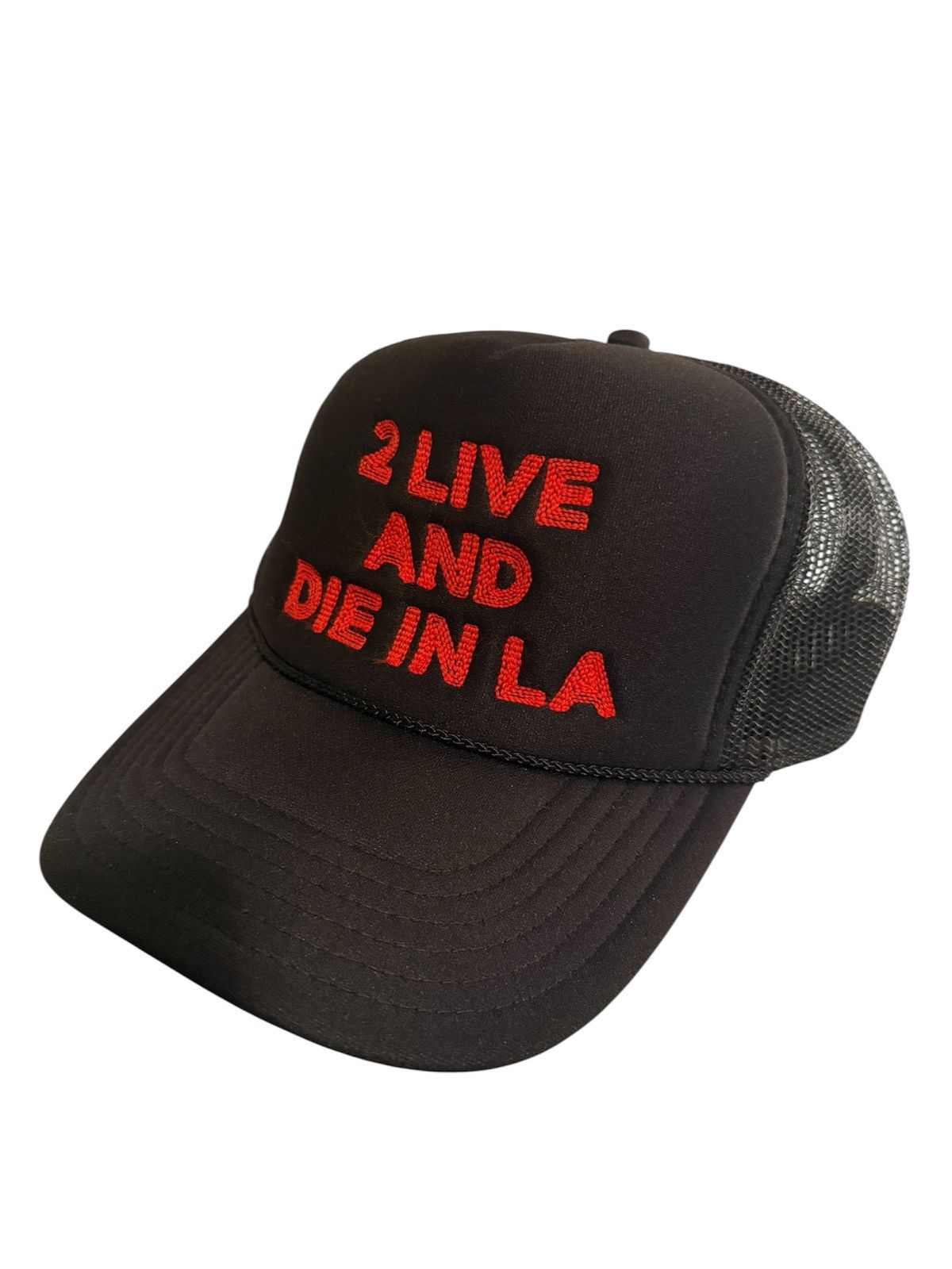 Tuff Crowd Tuff Crowd x FTWS ‘2 LIVE AND DIE IN LA’ Trucker Hat Size ONE SIZE - 1 Thumbnail