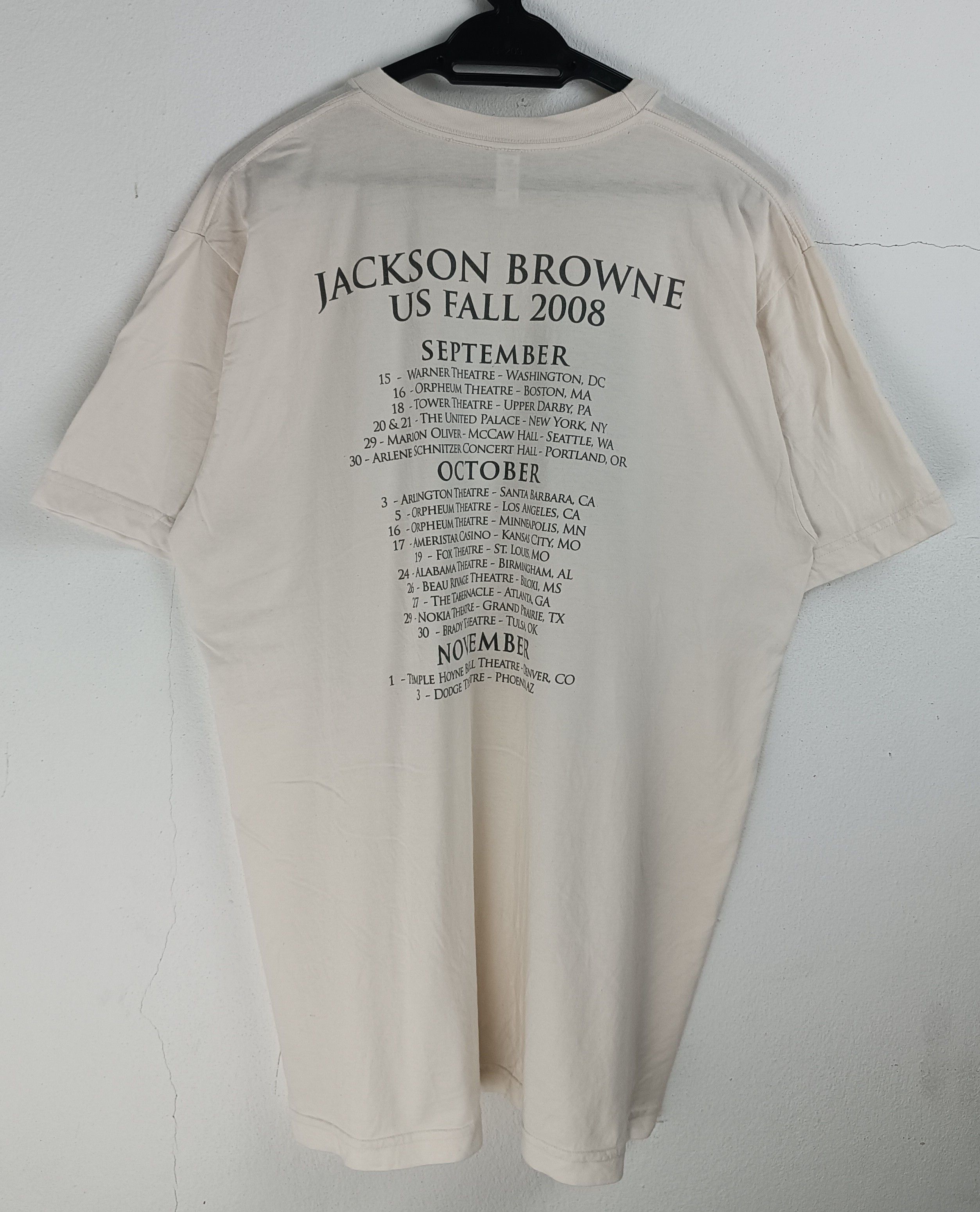 Band Tees VINTAGE 08 JACKSON BROWNE TOUR US springsteen neil young Size US L / EU 52-54 / 3 - 13 Thumbnail