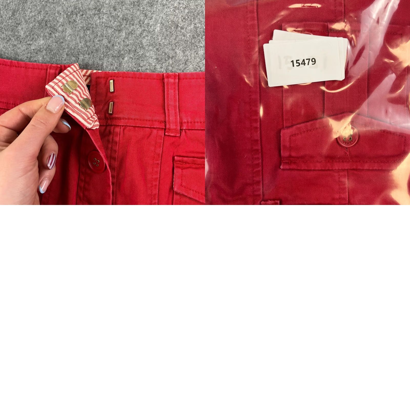 Armani ARMANI Womens Skirt Red UK 12 W32 Utility Cargo Style Designer Y2K 00s Size 34" / US 12 / IT 48 - 9 Thumbnail