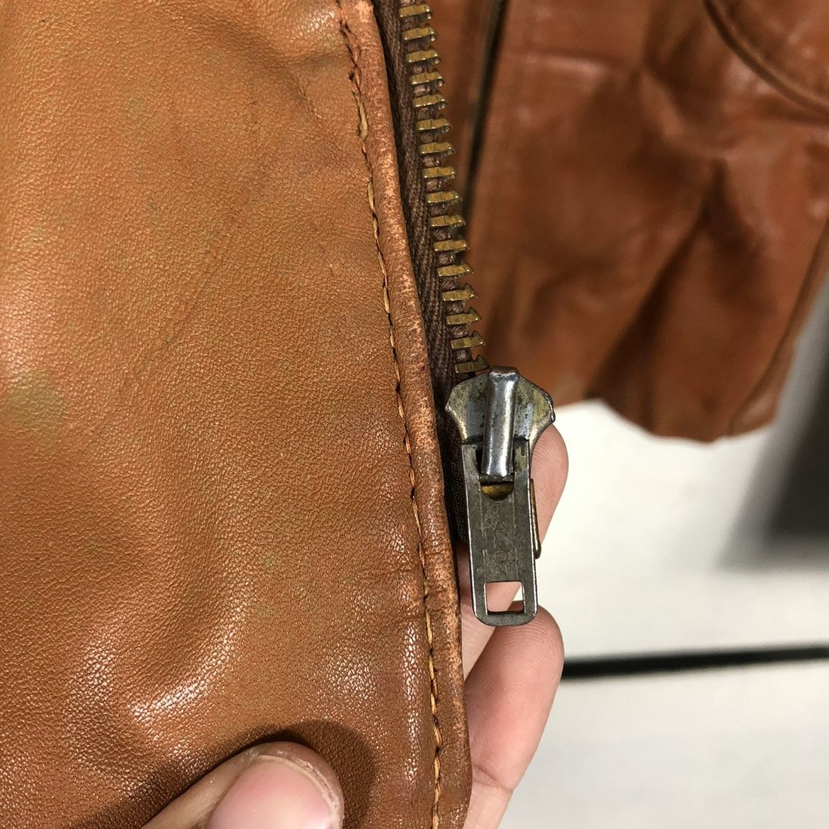 Japanese Brand 🔥VINTAGE 50’s BIKER GENUINE LEATHER JACKET CHESS KING TALON Size US S / EU 44-46 / 1 - 17 Thumbnail