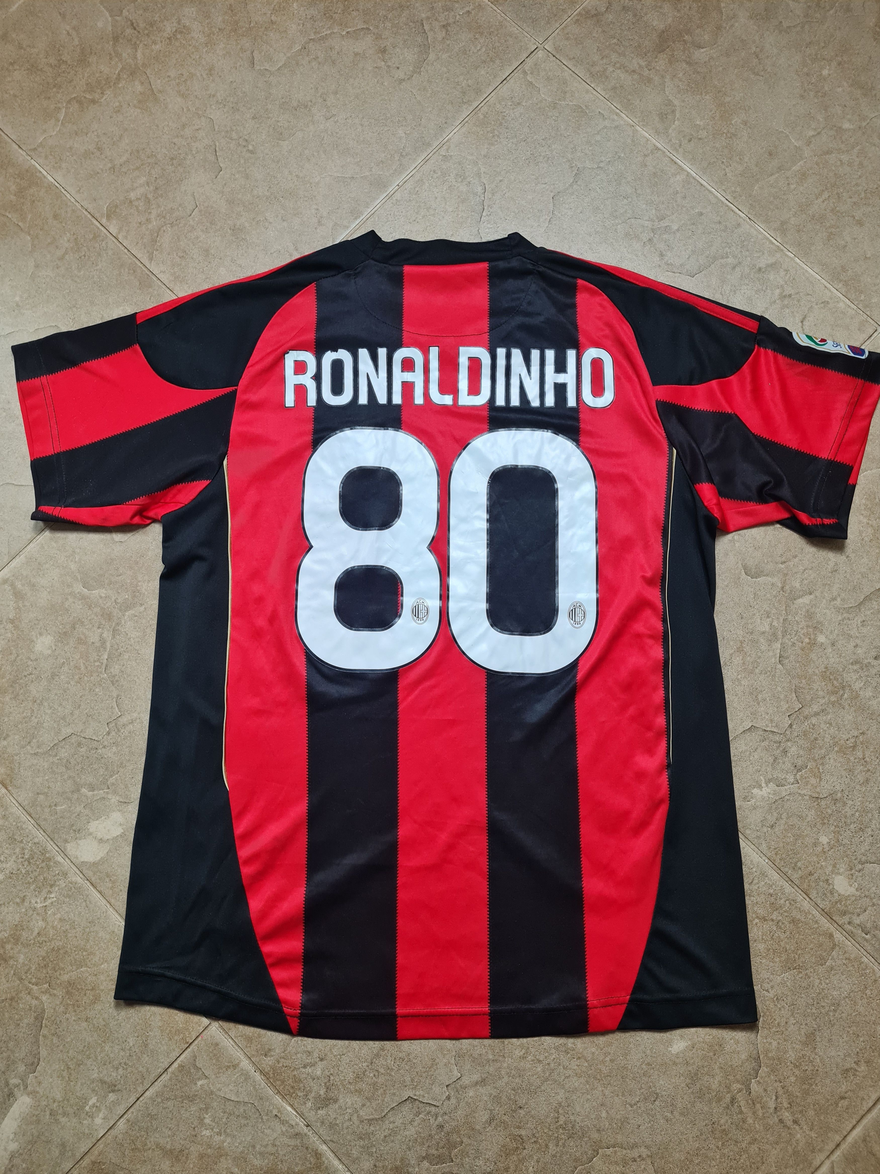 Other AC Milan 2008-2010 Home Jersey Ronaldinho #80 Retro Football Size US M / EU 48-50 / 2 - 1 Thumbnail