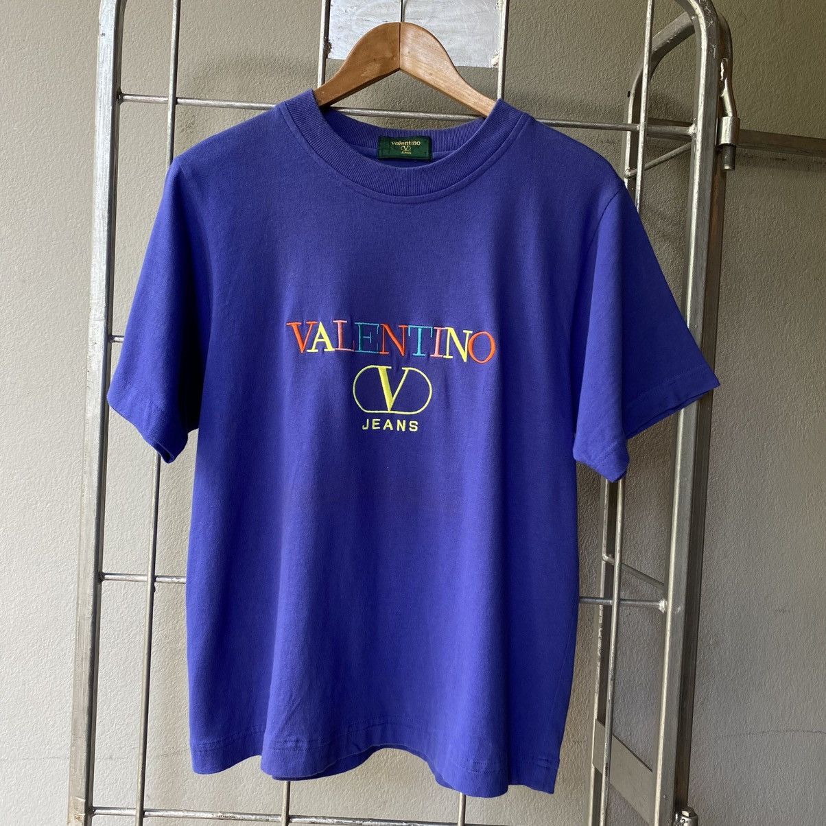 Valentino Valentino logo Blue Tee Size US M / EU 48-50 / 2 - 3 Thumbnail