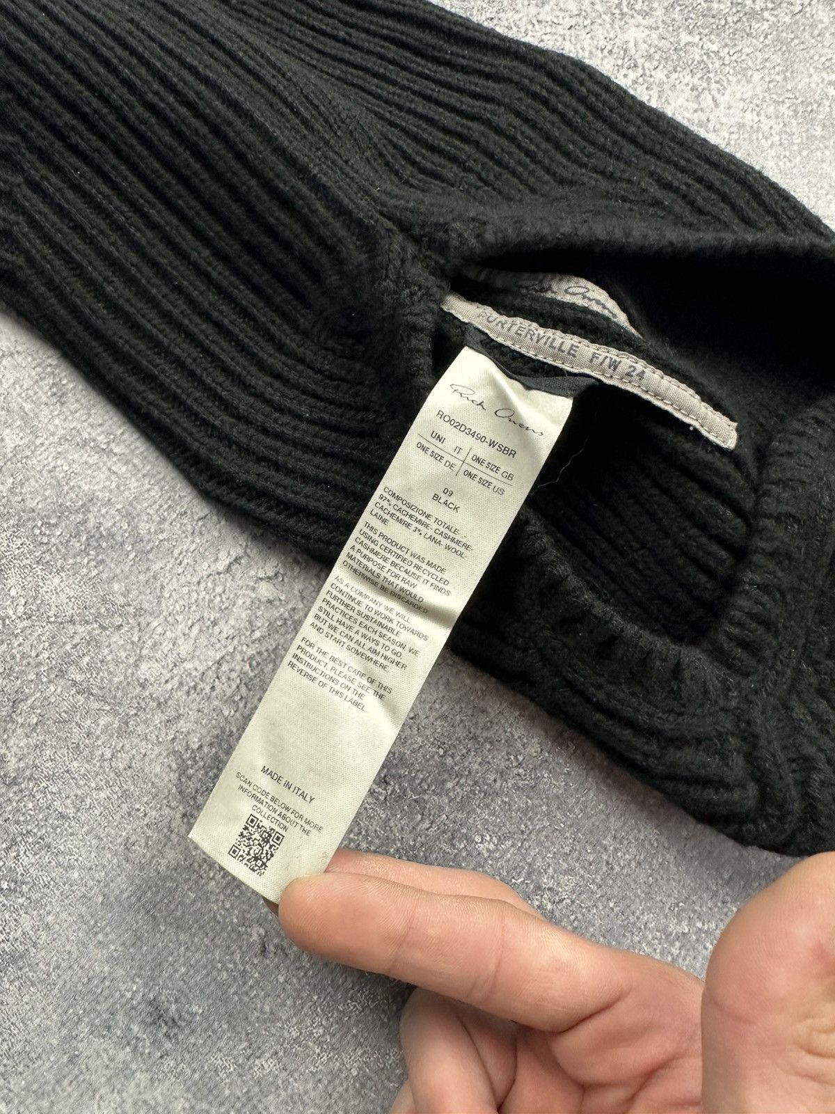 Rick Owens Rick Owens Porterville Runway Cashmere Balaclava Skull Mask Size ONE SIZE - 10 Thumbnail