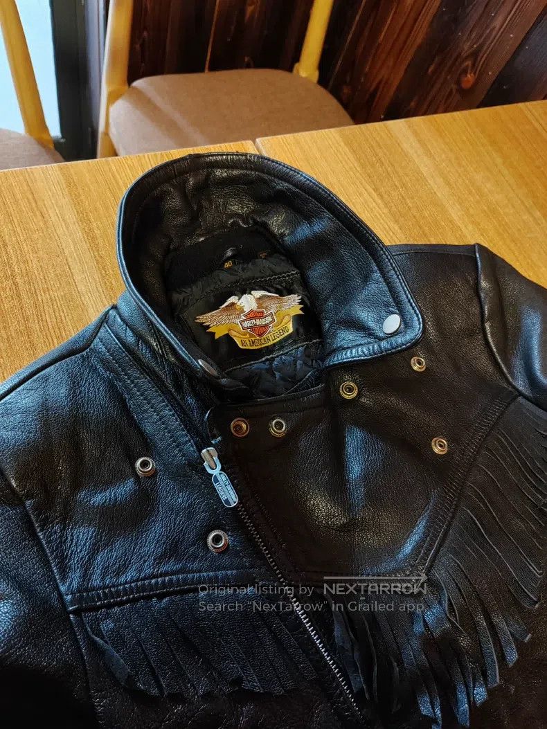 Schott Schott Harley-Davidson short fringed cowhide motorcycle le Size US S / EU 44-46 / 1 - 1 Thumbnail