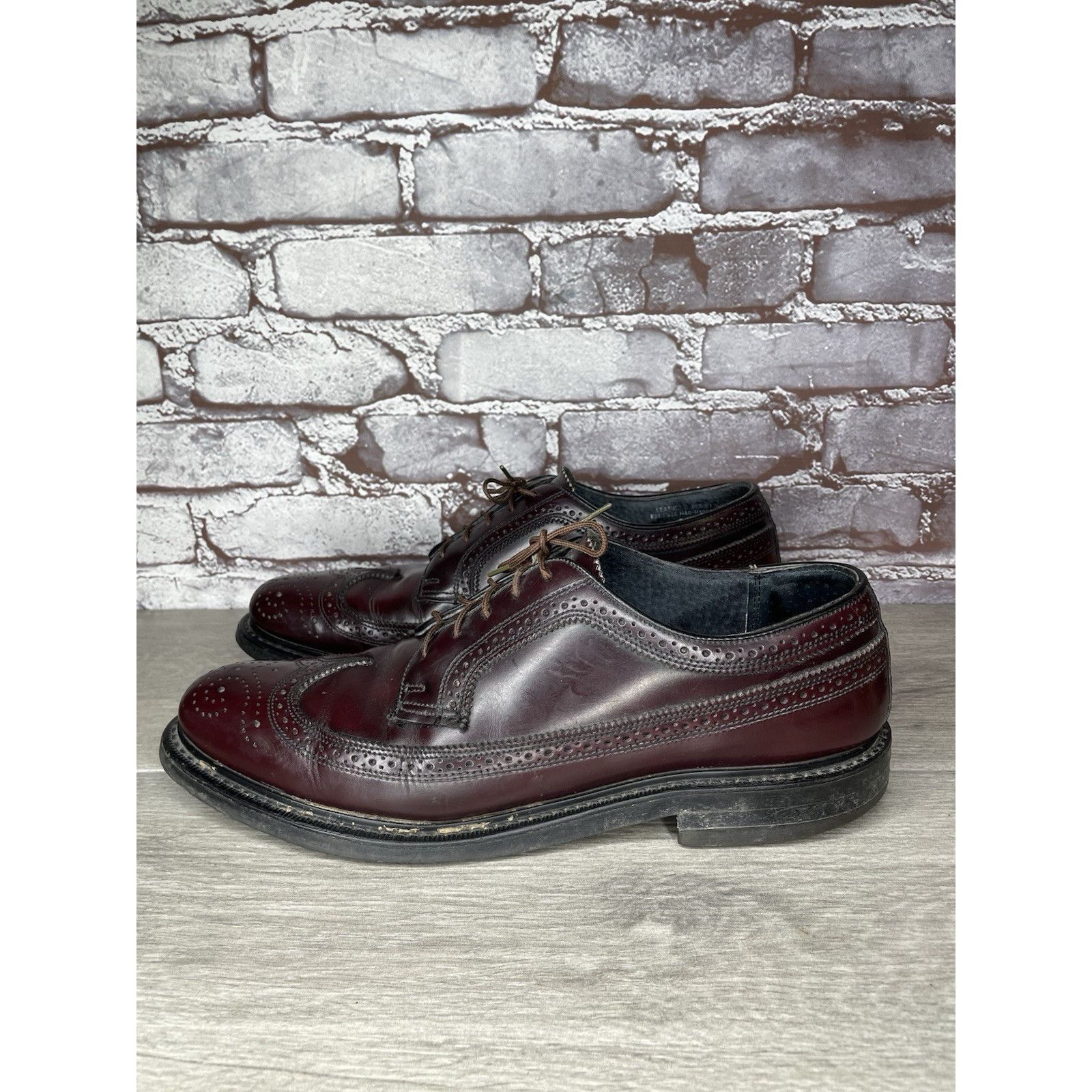 Stuart McGuire Stuart Mcguire LongWing Blucher Burgundy Leather Dress Shoes Size US 10.5 / EU 43-44 - 19 Thumbnail