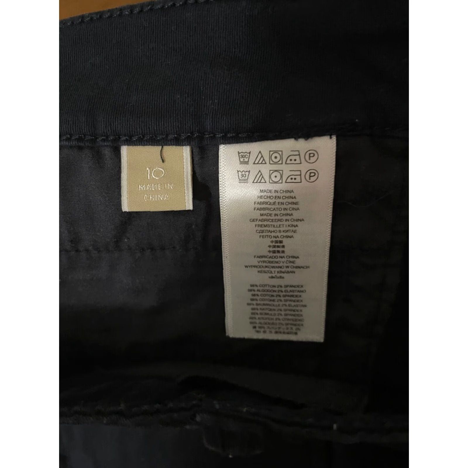 Michael Kors Michael Kors Womens Black/Gold Ankle Zip Crop Pants Size 10 Size 32" / US 10 / IT 46 - 6 Thumbnail