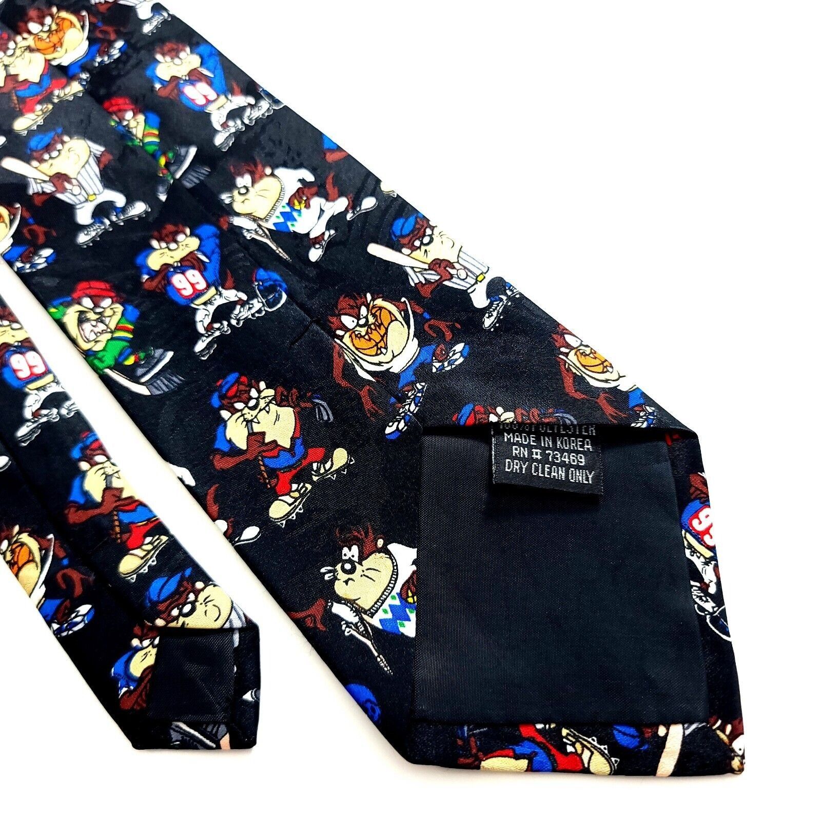 Warner Bros Looney Tunes Black Tasmanian Devil Sports Print Polyester Wi Size ONE SIZE - 5 Thumbnail