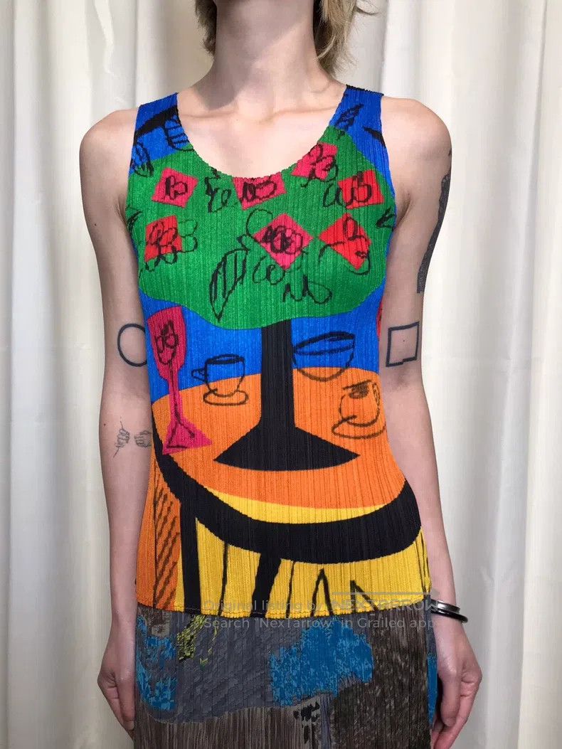 Issey Miyake Issey Miyake Afternoon Tea Ruched Tank Top Size L / US 10 / IT 46 - 1 Thumbnail