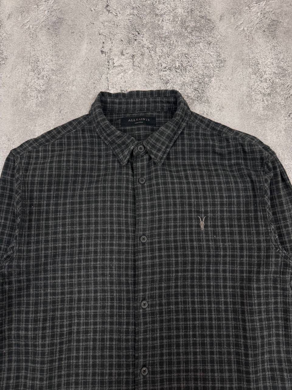 Allsaints AllSaints Men Check Button Up Shirt Grey Black Size Medium Size US M / EU 48-50 / 2 - 3 Thumbnail
