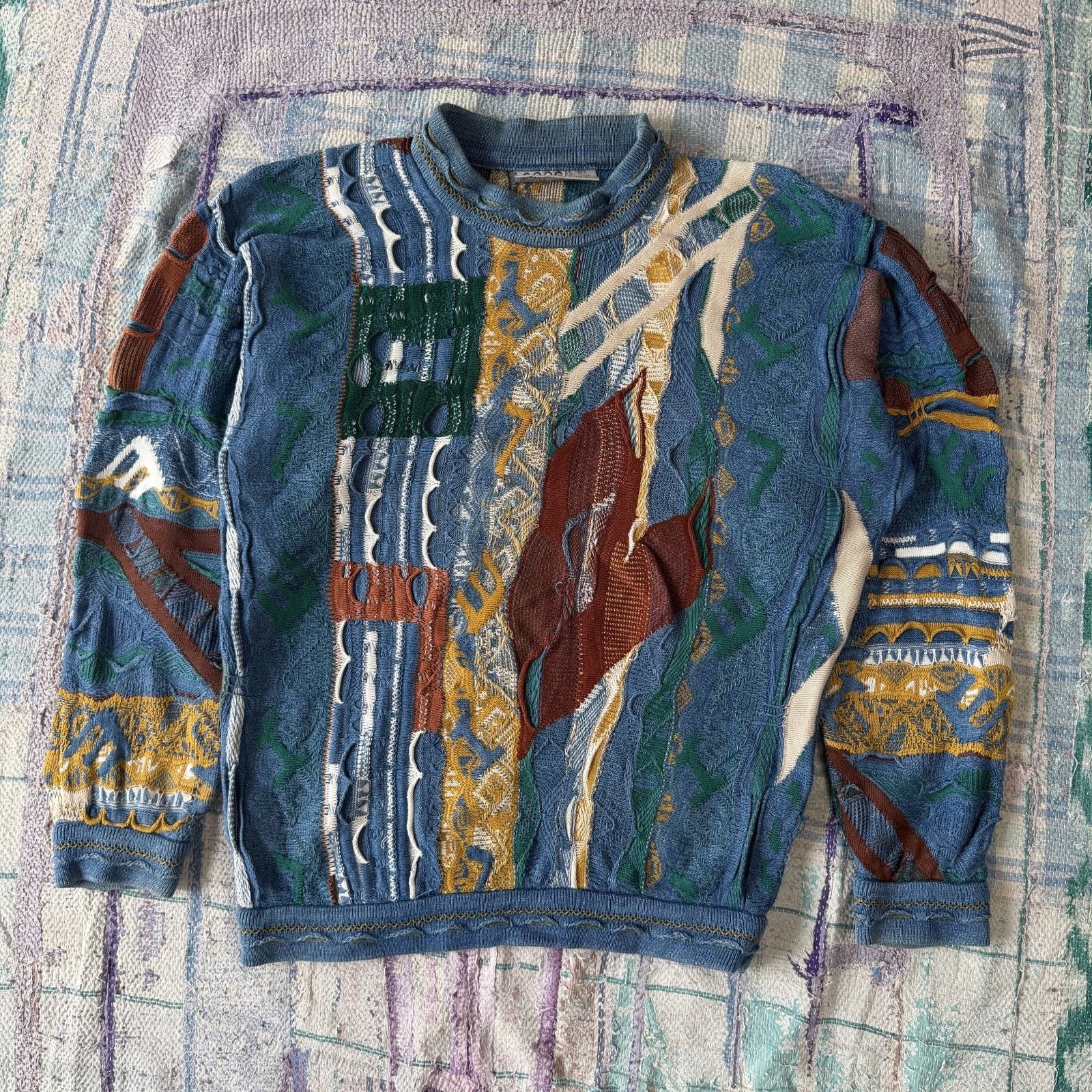 Coogi × Vintage Vintage 3D Mercerized Knit Textured Coogi Sweater