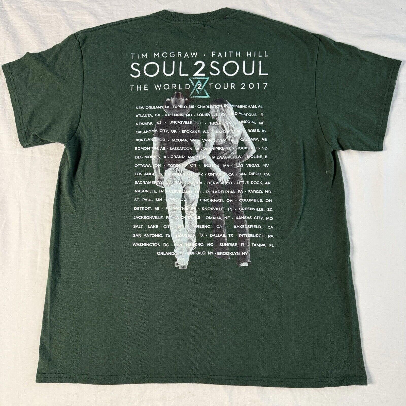 Designer 2017 McGraw & Hill Soul 2 Soul World Tour T-Shirt Size L Size US L / EU 52-54 / 3 - 5 Thumbnail