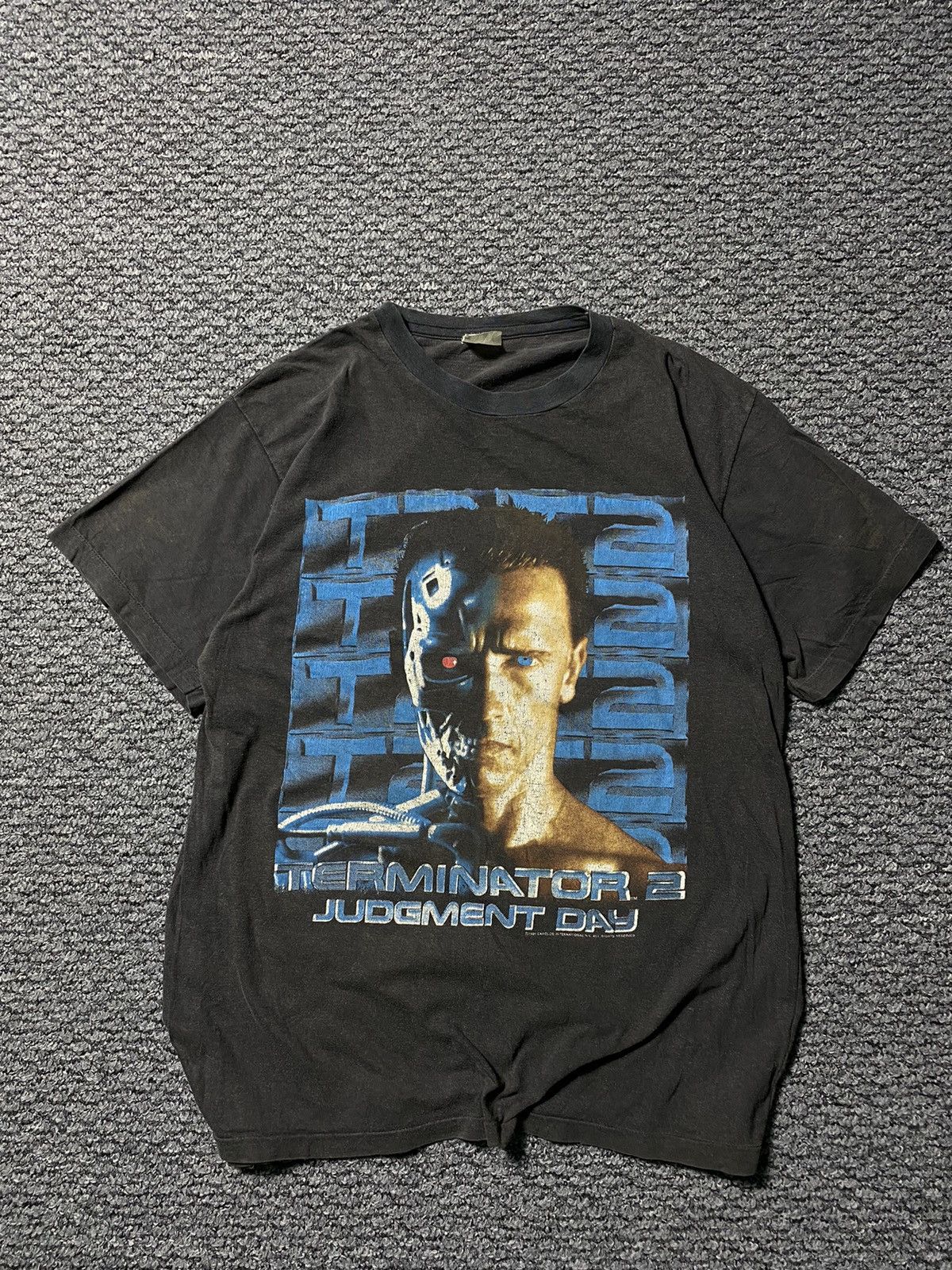 Vintage vintage 1991 TERMINATOR 2 judgment day rare design t-shirts ...