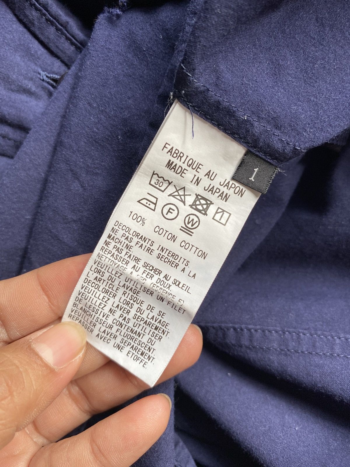 Y's Y's Yohji Yamamoto Blue Mandarin Collar Shirt Size US M / EU 48-50 / 2 - 5 Thumbnail