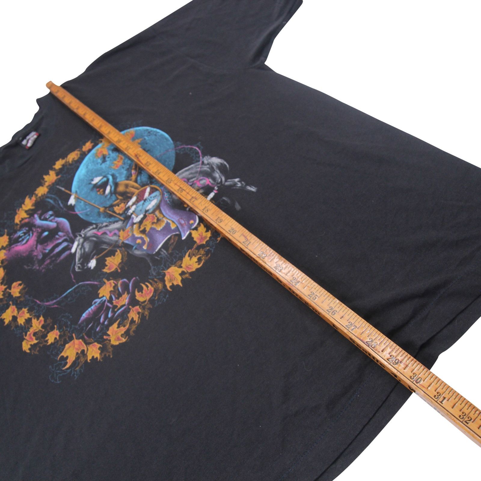 Fruit Of The Loom × Vintage Vintage 1993 Buffalo Native American Scene Graphic T Shirt Size US XXL / EU 58 / 5 - 7 Thumbnail