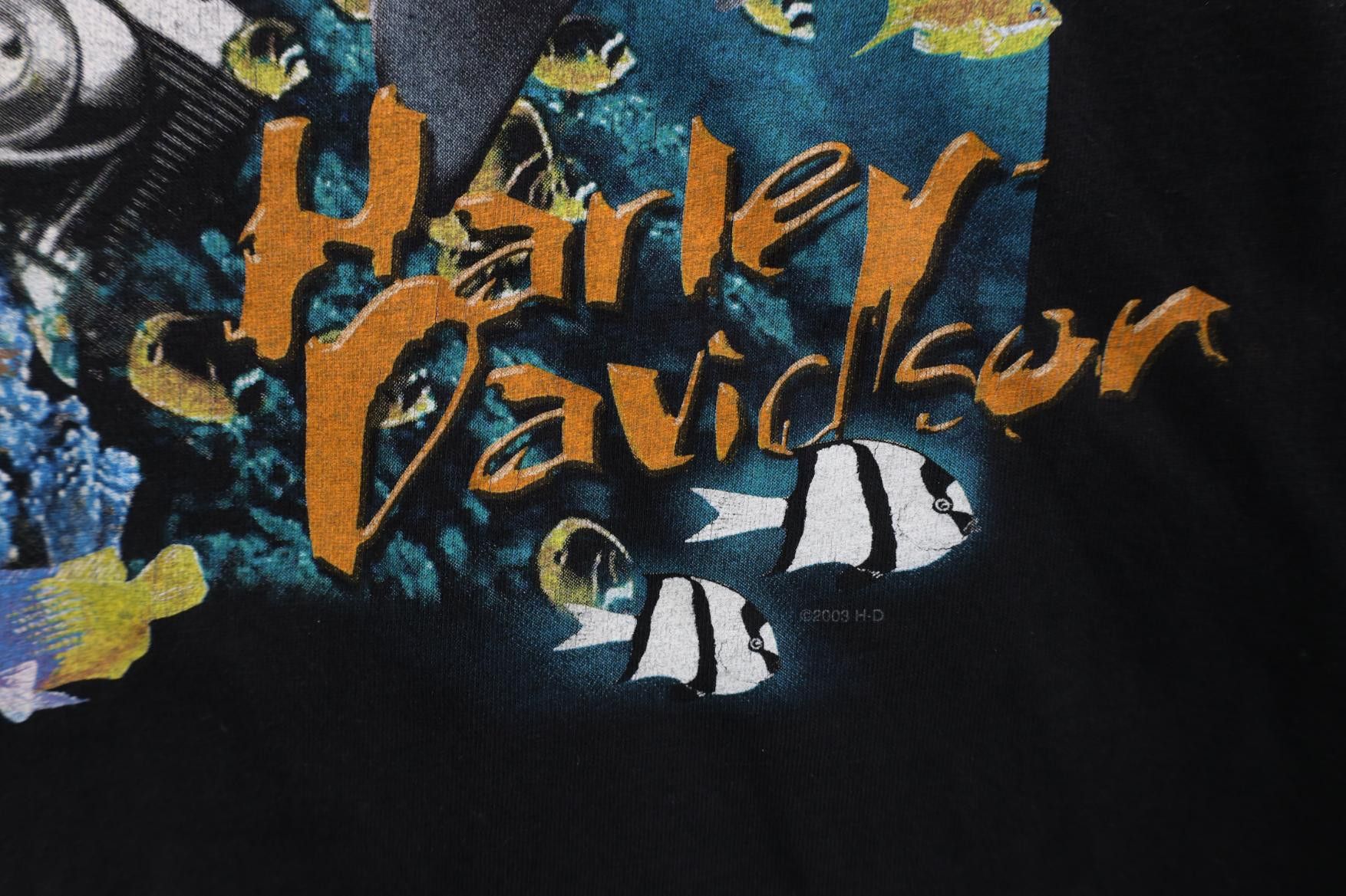 Harley Davidson Vintage Y2K 2003 Harley Davidson Shark Long Sleeve T-Shirt Size US L / EU 52-54 / 3 - 5 Thumbnail