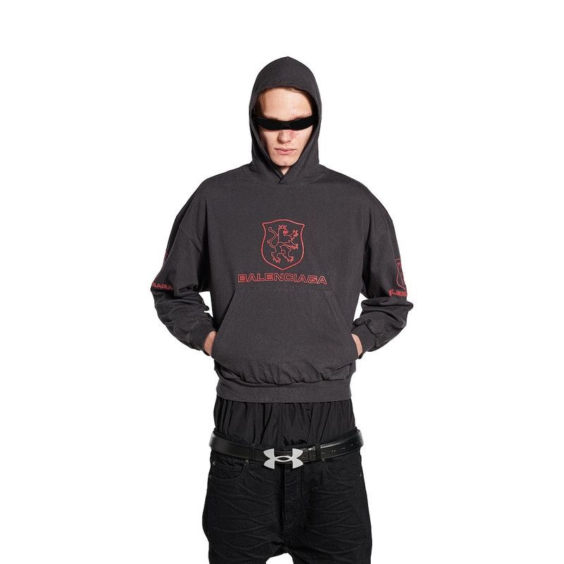 Balenciaga o1bcso1str0426 Lion Club Lined Hoodie Regular Fit in Black Size US L / EU 52-54 / 3 - 5 Thumbnail