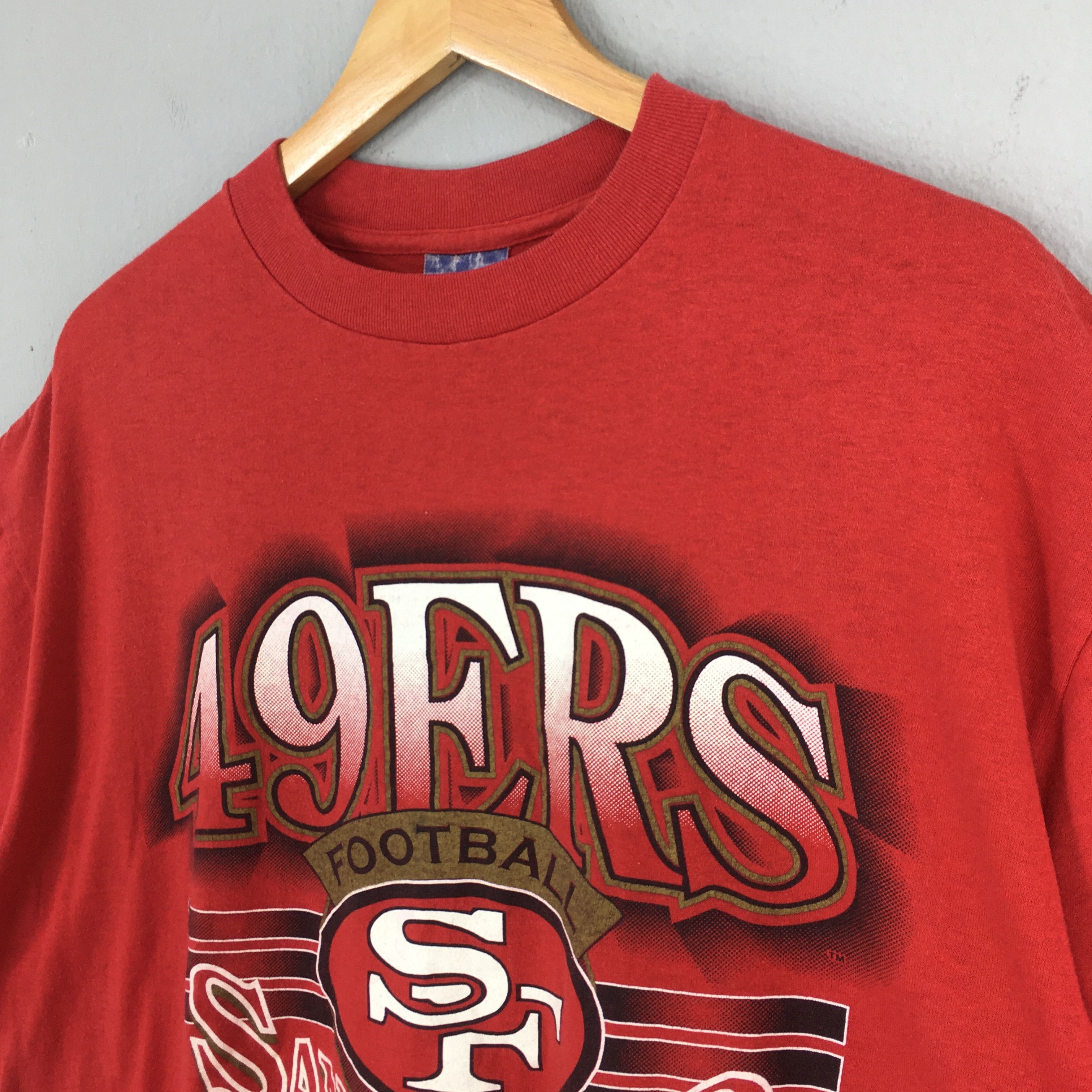 NFL Vintage San Francisco 49ers NFL Red Tshirt Large Size US L / EU 52-54 / 3 - 3 Thumbnail