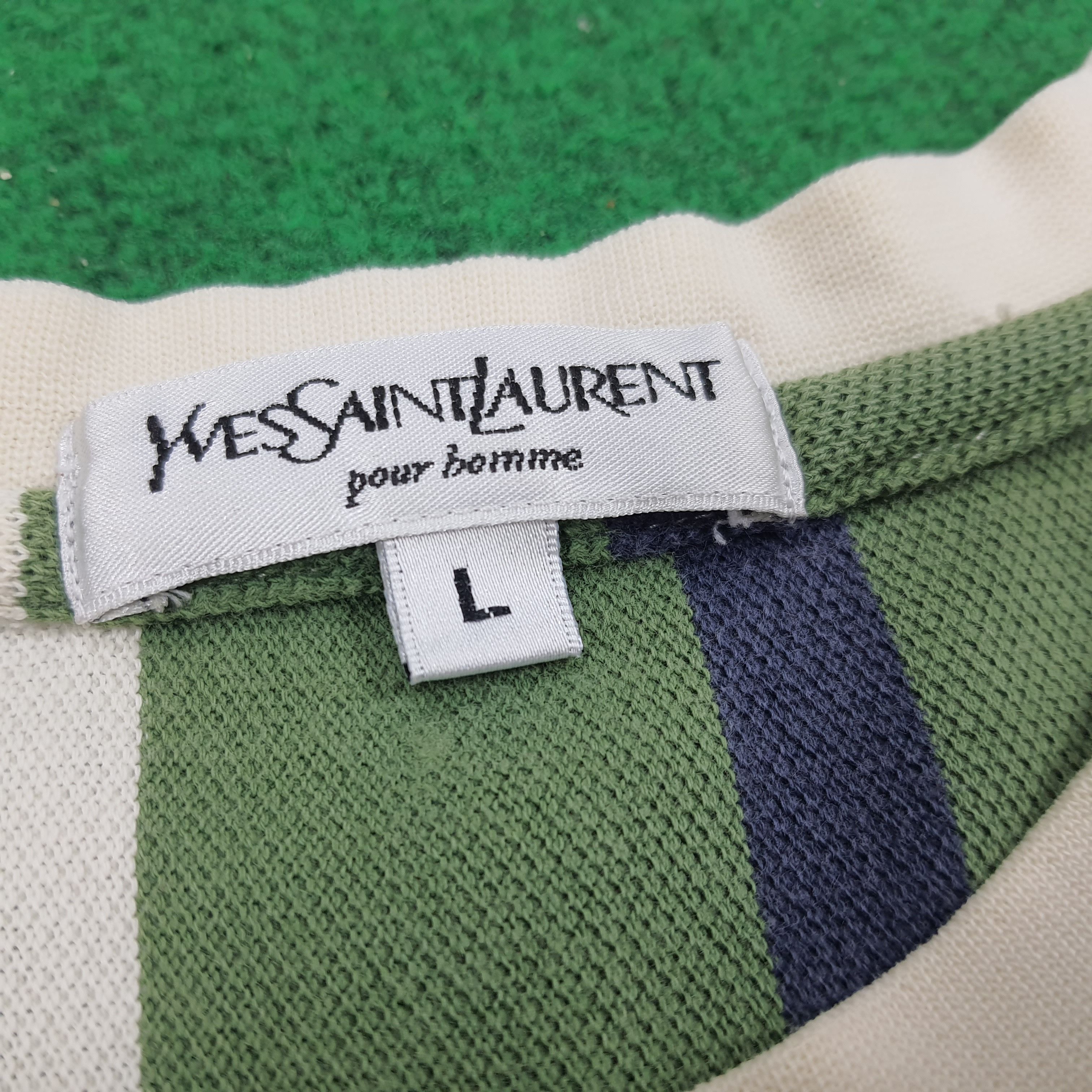 Vintage × Yves Saint Laurent Vintage Yves Saint Laurent YSL Striped Tshirt Size US M / EU 48-50 / 2 - 4 Thumbnail