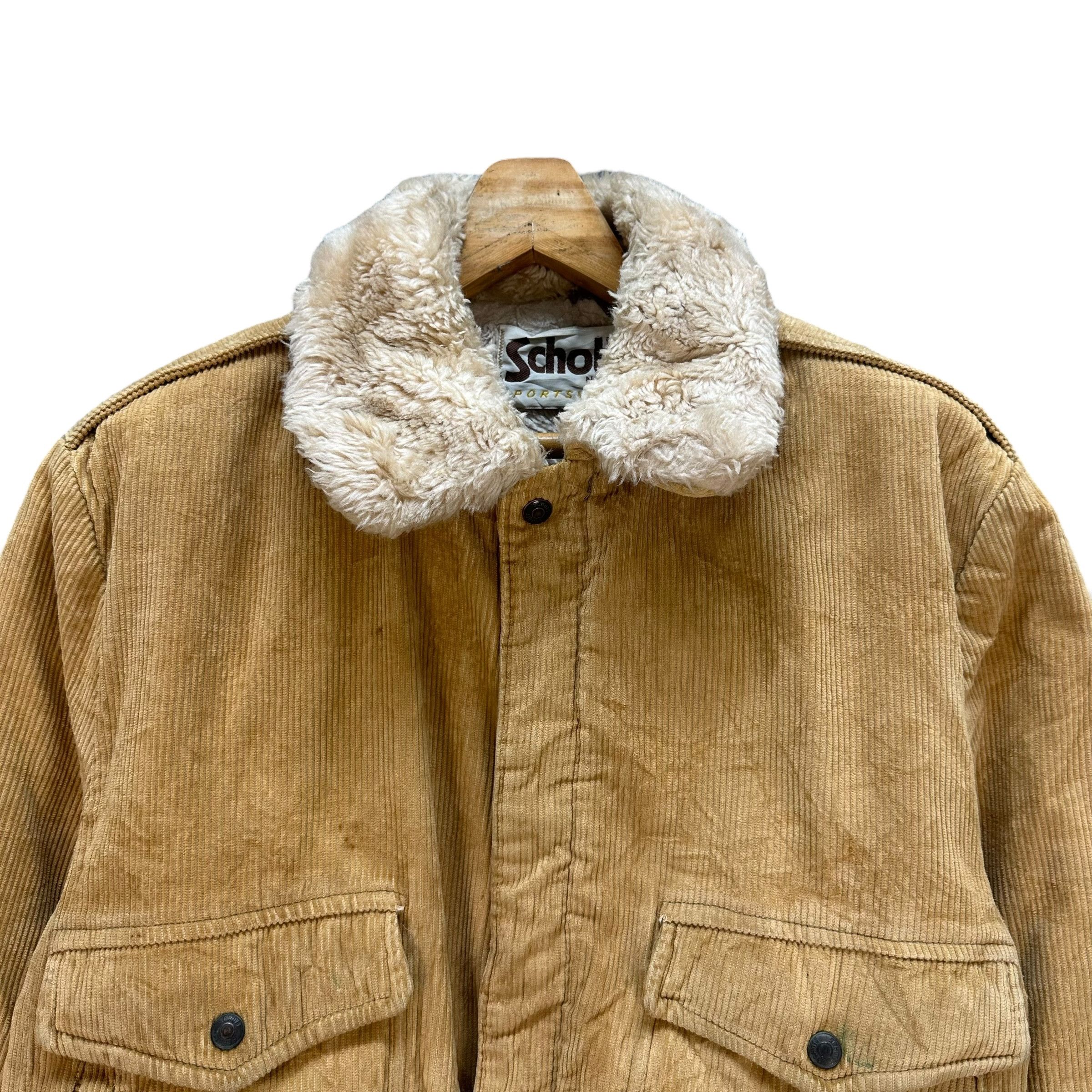 Schott 80's Schott NYC A2 Type Shearling Corduroy Jacket #A14-0357 Size US M / EU 48-50 / 2 - 2 Thumbnail