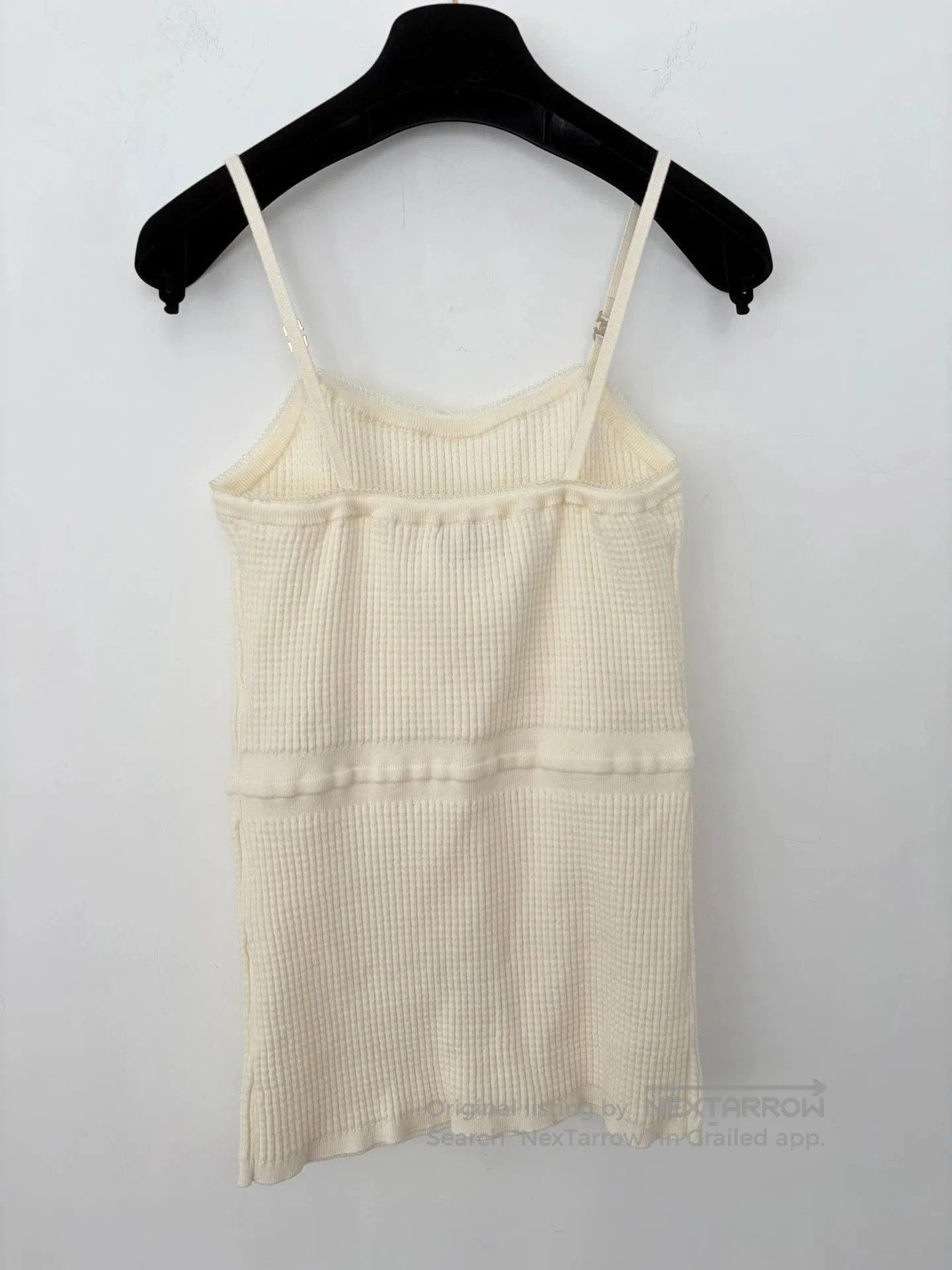 Chanel Chanel 24A Beige Knit Camisole Top. Size US S / EU 44-46 / 1 - 2 Thumbnail