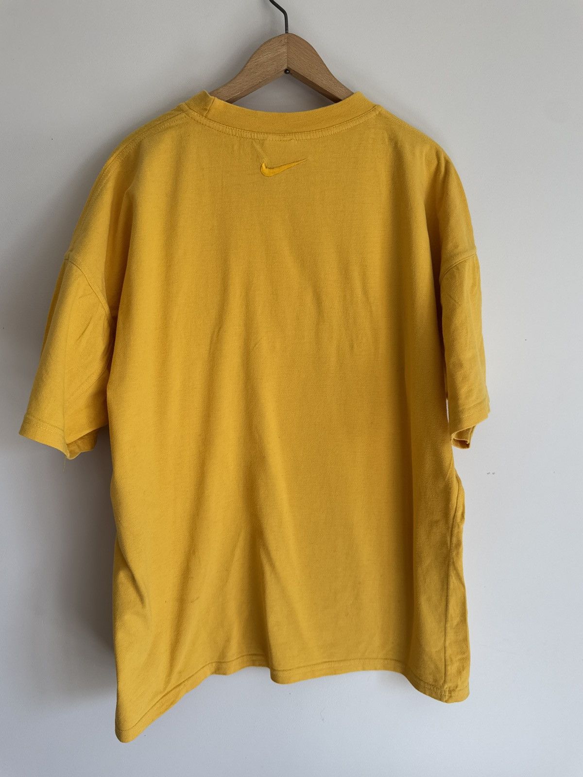 Nike Vintage Nike Yellow Embossed Logo Tee - Made in USA - Size L Size US L / EU 52-54 / 3 - 8 Thumbnail