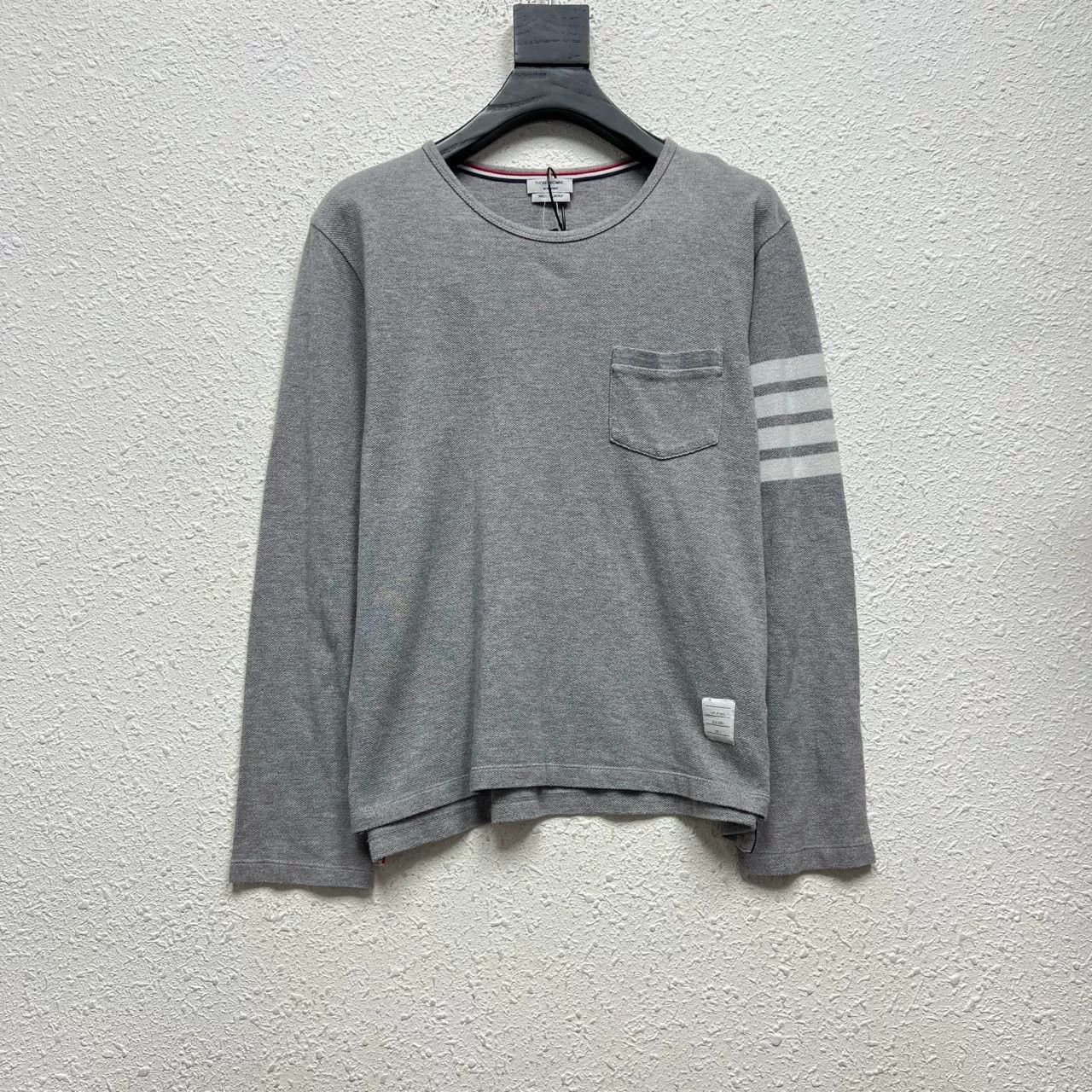 Thom Browne thom browne gray long sleeve wool sweater Size US XS / EU 42 / 0 - 1 Thumbnail